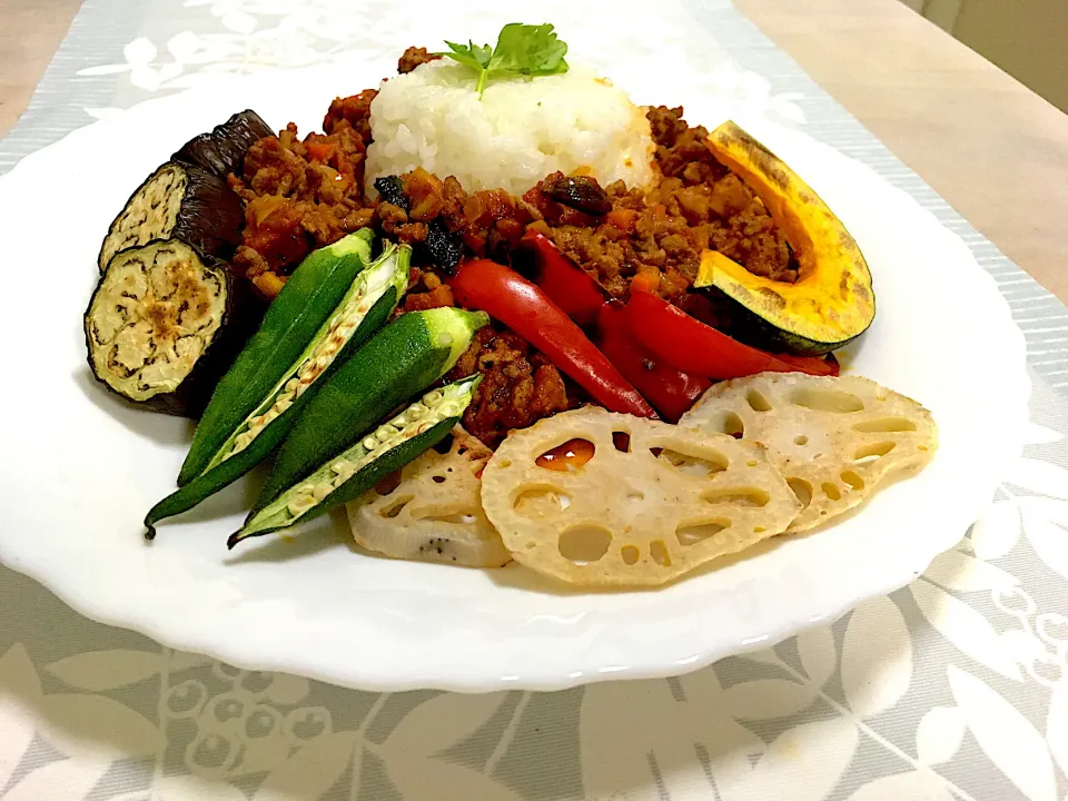 キーマカリー グリル野菜添え|ももさん