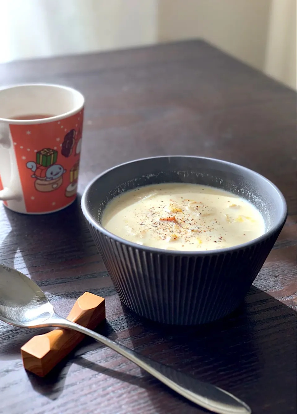 白菜とベーコンと豆腐のミルクスープ🐮|かりんとうのヒゲさん