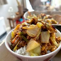 冷蔵庫のものでカレー炒め