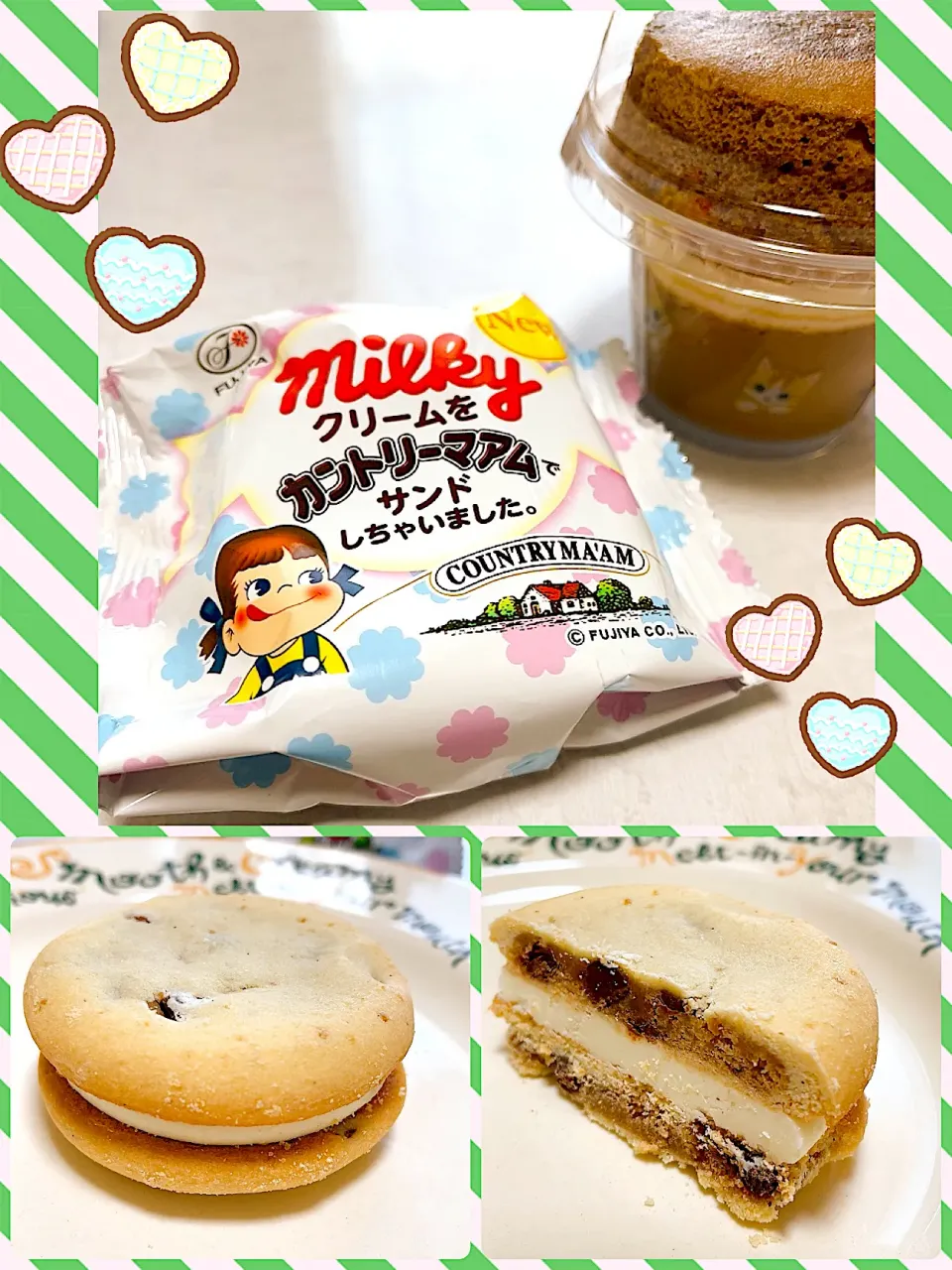 milkyクリームをカントリーマアムでサンドしちゃいました。|もっさんさん