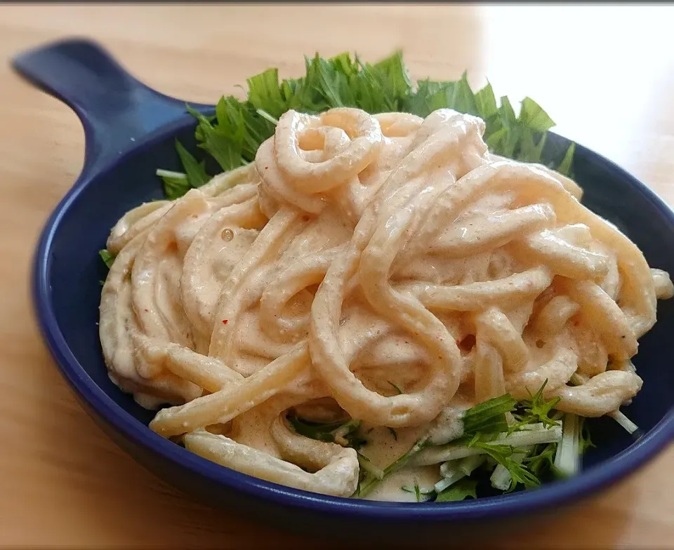 明太子クリームうどん|ひんまにシェフ @週末だけさん