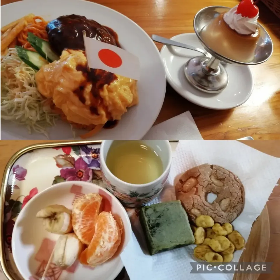 Snapdishの料理写真:ピノキオプレートとおやつ|よっちんさん