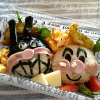 Snapdishの料理写真:お孫と〜お初なキャラ弁作り🔰