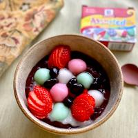 🌸🍡🎎三色白玉だんごの糀甘酒ぜんざい
