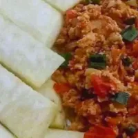 fried yam with vegetable egg sauce|PeaceFuByteさん