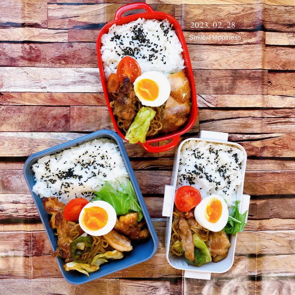 3人弁当☺️|Rie Naganoさん