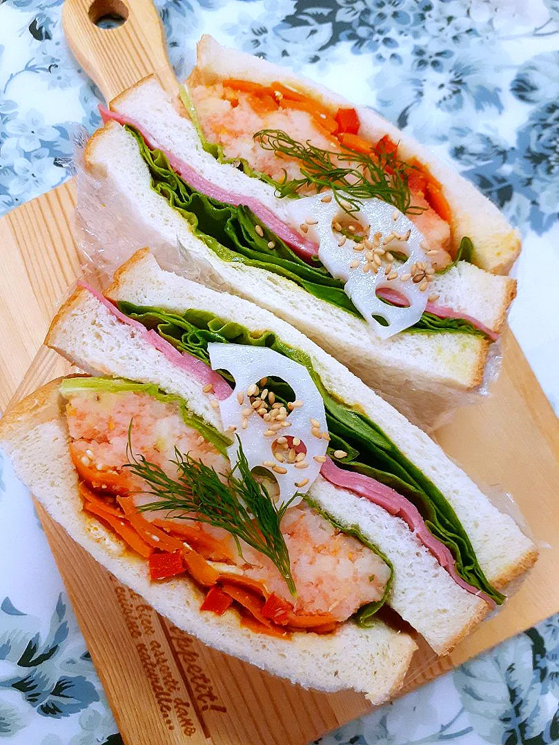 Snapdishの料理写真:🔷特別な日のダブルサンド🥪20230228💕💕🔷|@きなこさん