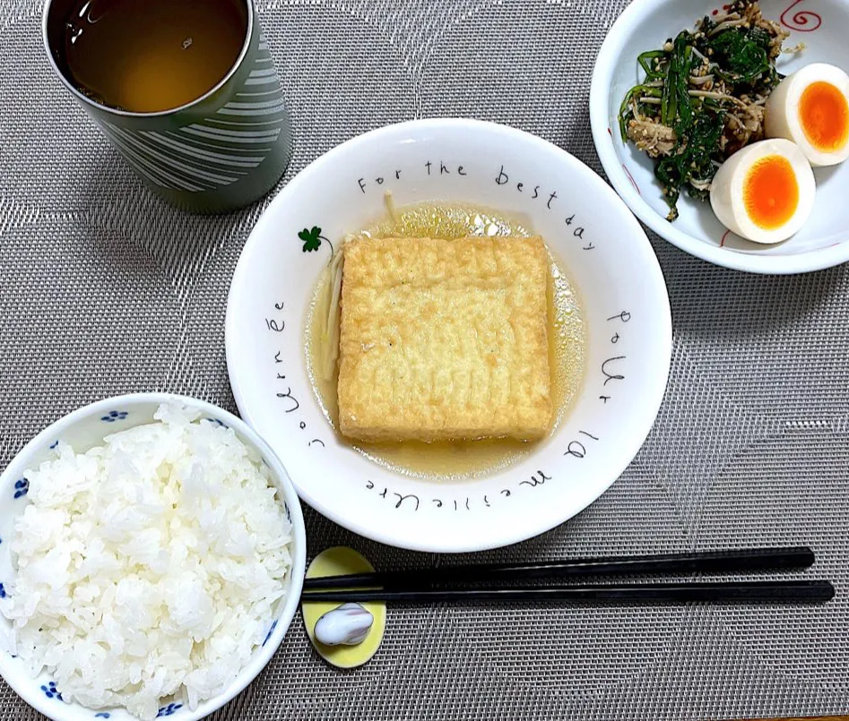 煮込み厚揚げ定食|morimi32さん