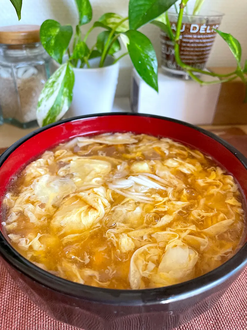 長男作のかき玉うどん|だまさん