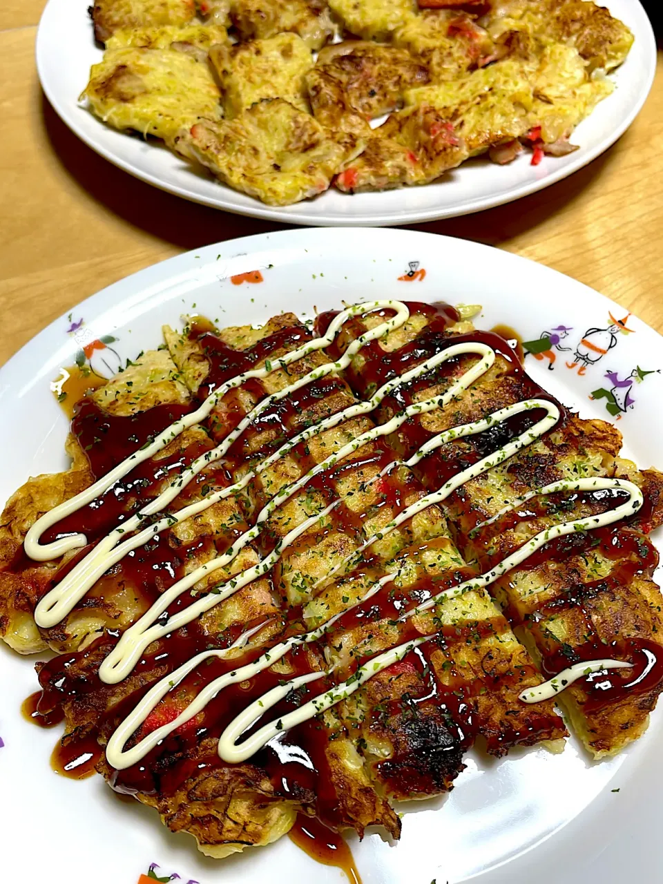 肉じゃが、生姜焼きの残りでお好み焼き完成！|abekoさん