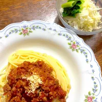 Snapdishの料理写真:ミートソーススパゲッティ🍝|TODOさん