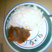 vegetable sauce with white rice|PeaceFuByteさん