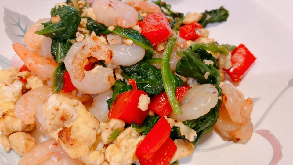 ほうれん草と海老のオイスター炒め|Fo0さん