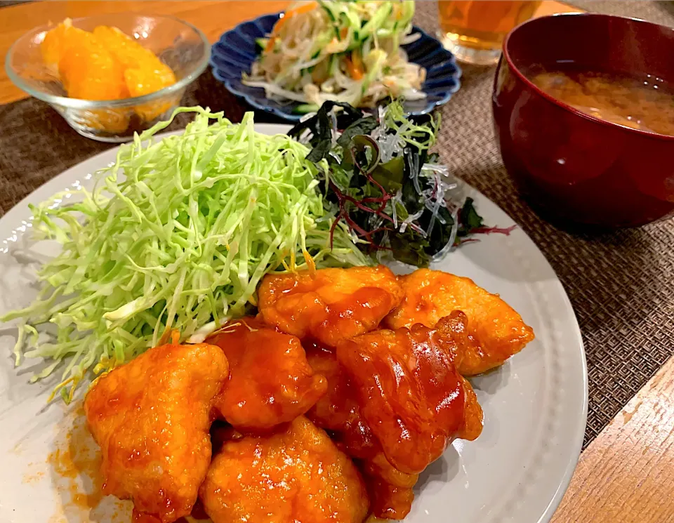 Snapdishの料理写真:鶏むね肉のオイケチャハニー焼き|いちごさん