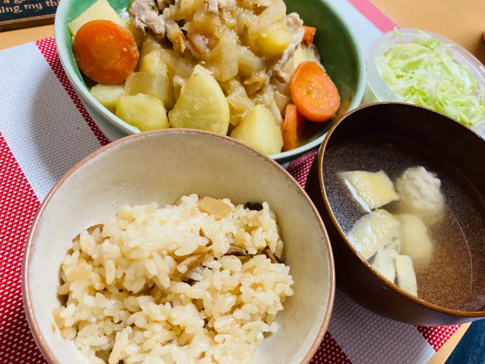 【茶色飯】肉じゃが　鳥五目|飛鳥さん