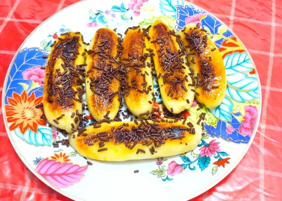 roasted bananas sprinkled with a little chocs|sarahさん