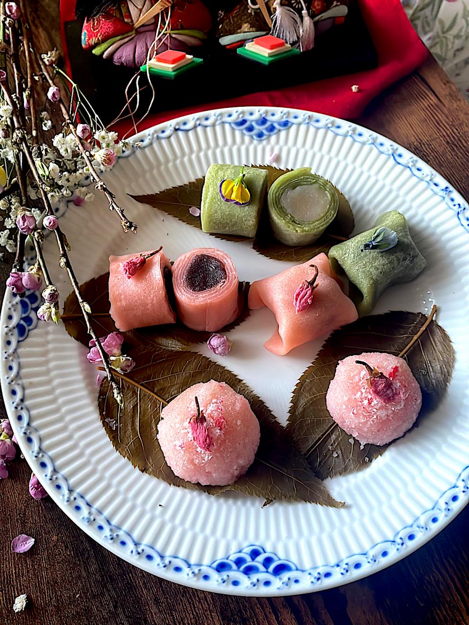 とんちんの料理 くるくる桜餅~おうちでお花見🌸桜餅色々