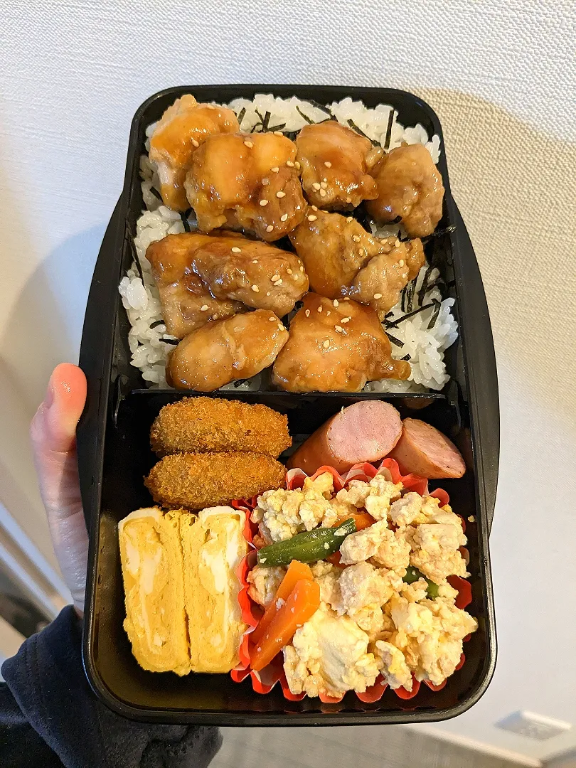 Snapdishの料理写真:鶏の照り焼き弁当|きゅーさん