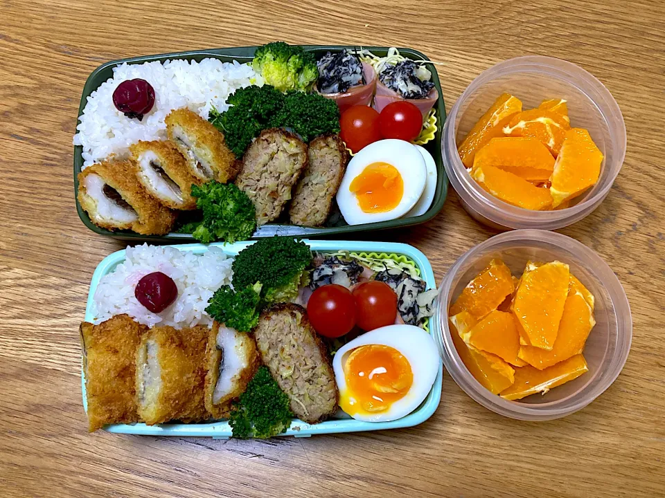 Snapdishの料理写真:大分はもカツ&屋久島たんかん弁当|ゆさん