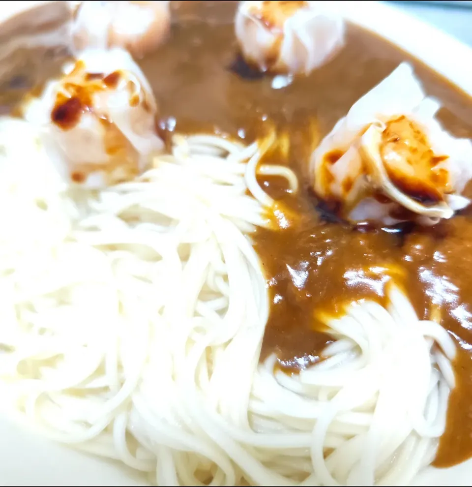 Snapdishの料理写真:カレーひやむぎ|akimitsuさん