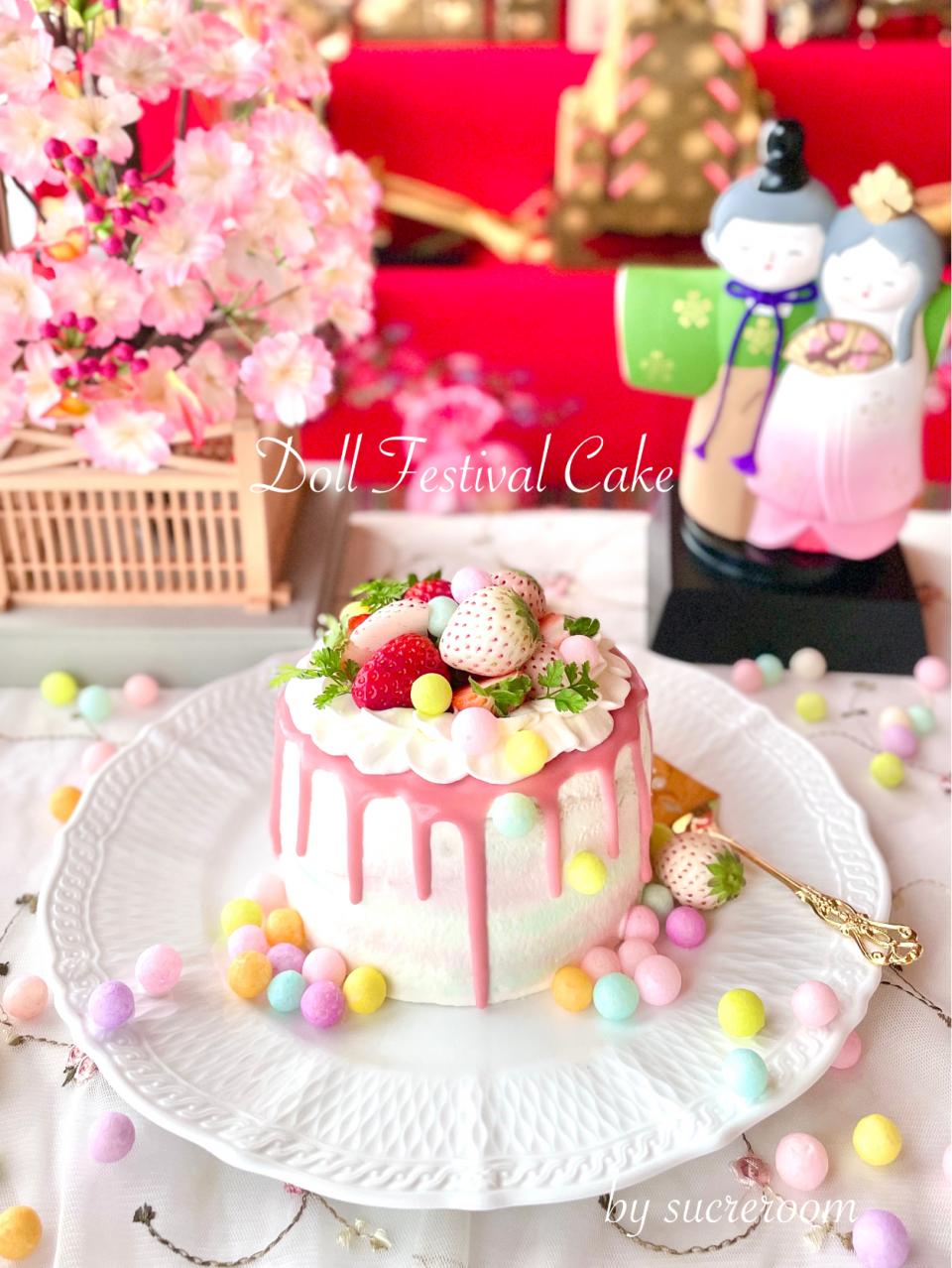 ひなまつりケーキ🌸✴🎎✴🌸作りました♡♡
