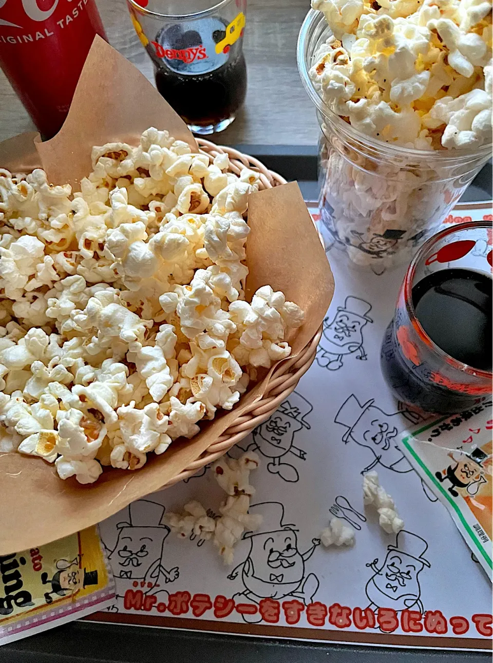 ポテシーでポップコーン🍿バター醤油＆チーズ胡椒|まる(丸大豆)さん