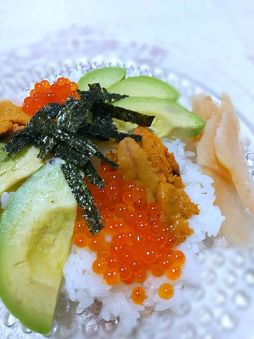 ☆今日の晩ごはん☆ うにイクラ丼|hamamaさん