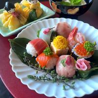 桃の節句の手毬ずし
