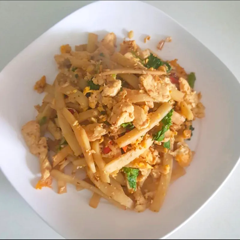 stir fry bamboo shoots with chicken and egg|patlovestocookさん