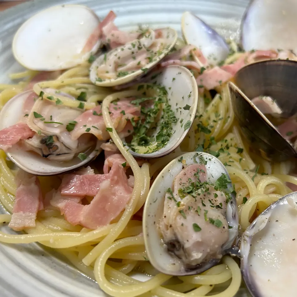 蛤とベーコンのパスタ🍝|buhizouさん