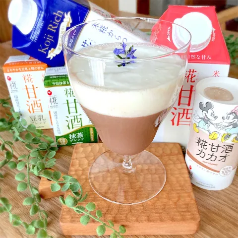 「プラス糀 糀甘酒カカオ」を使ってみたSnapdishの料理・レシピ写真:糀甘酒カカオ＆無糖生クリーム(七分立て)