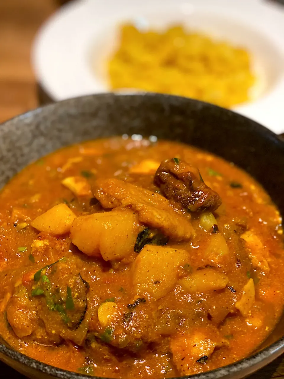 Snapdishの料理写真:Lunch ! Lunch ! 
Sunday Cooking 
🧑‍🍳 Homemade Chicken Curry with Yoghurt & Coriander with Turmeric Garlic Butter Rice 🍚 
#curry #homemade  #chefemanuel #home|Emanuel Hayashiさん