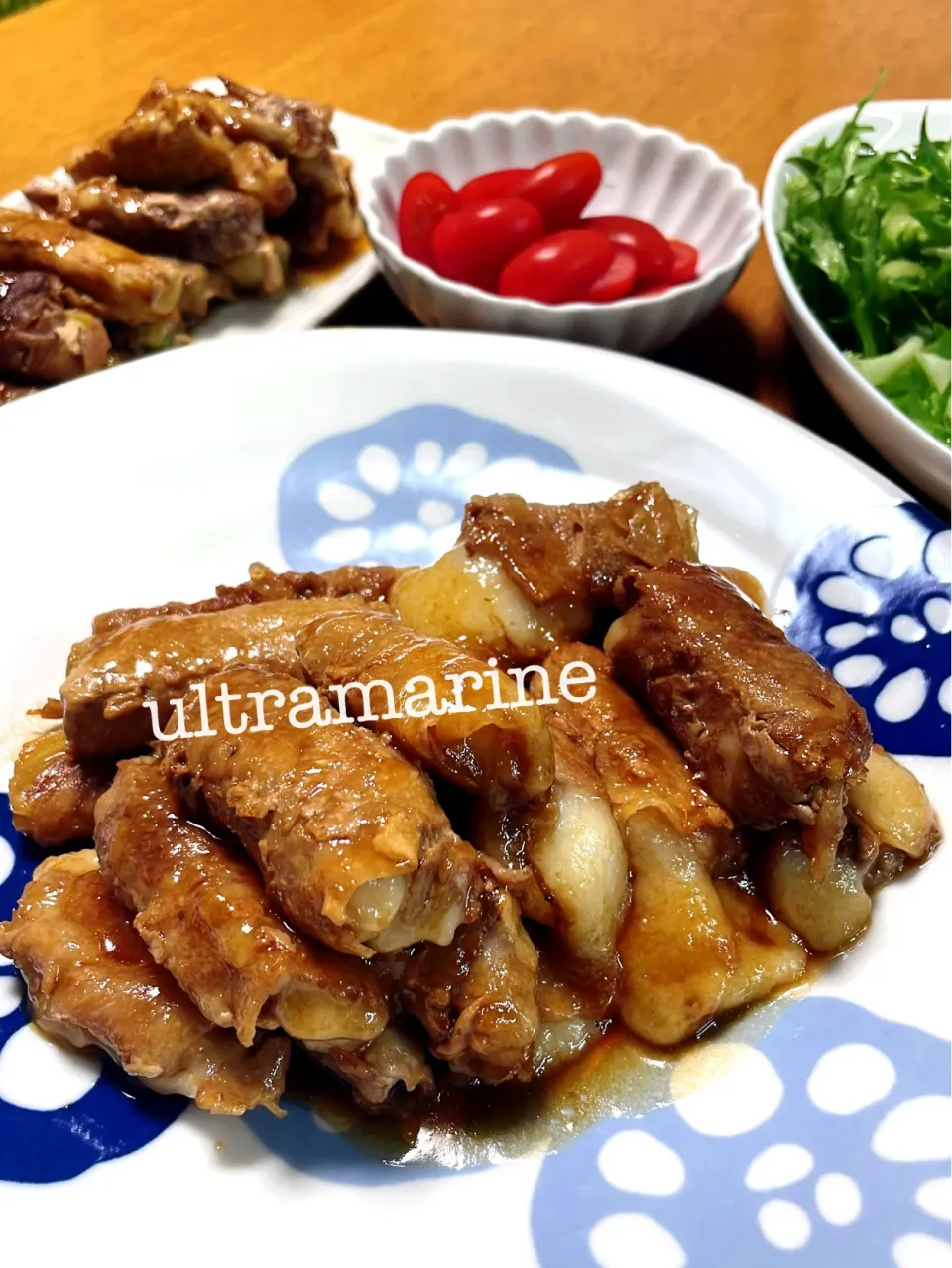 ＊甘辛とろーり♡お餅の肉巻き＊|ultramarineさん