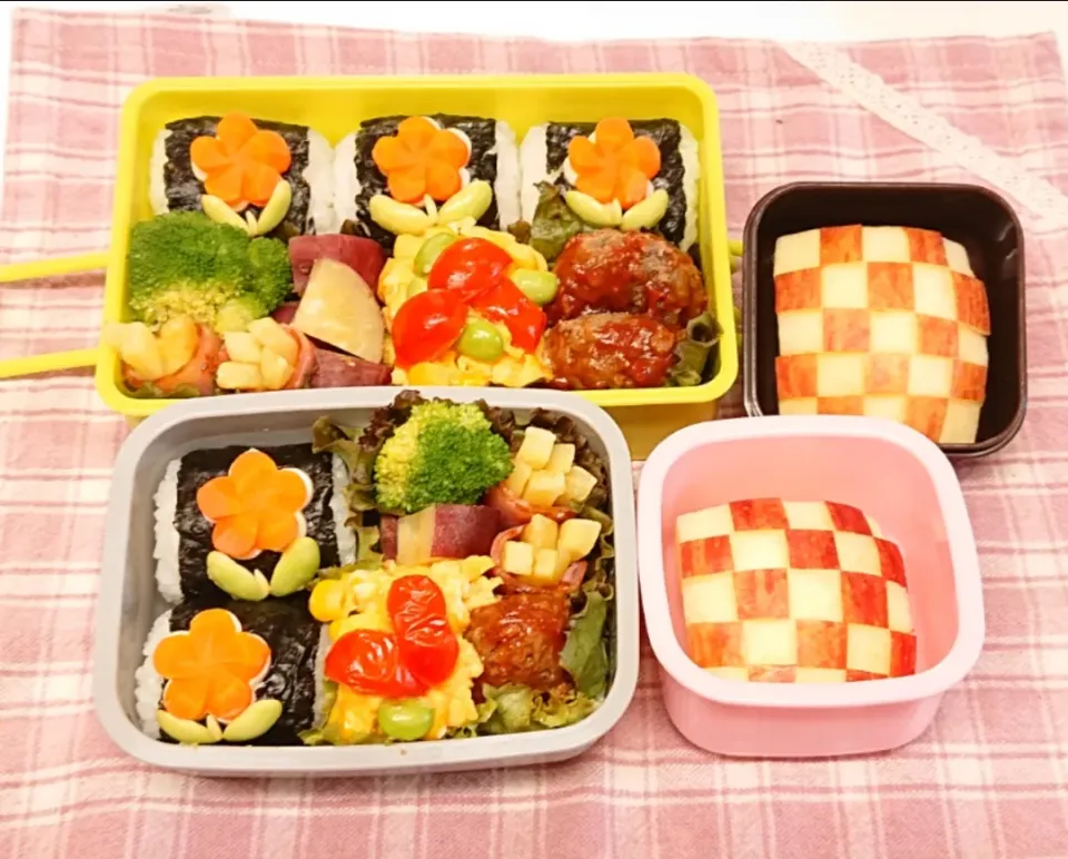 ミニハンバーグ弁当❤️|みちゅあしさん