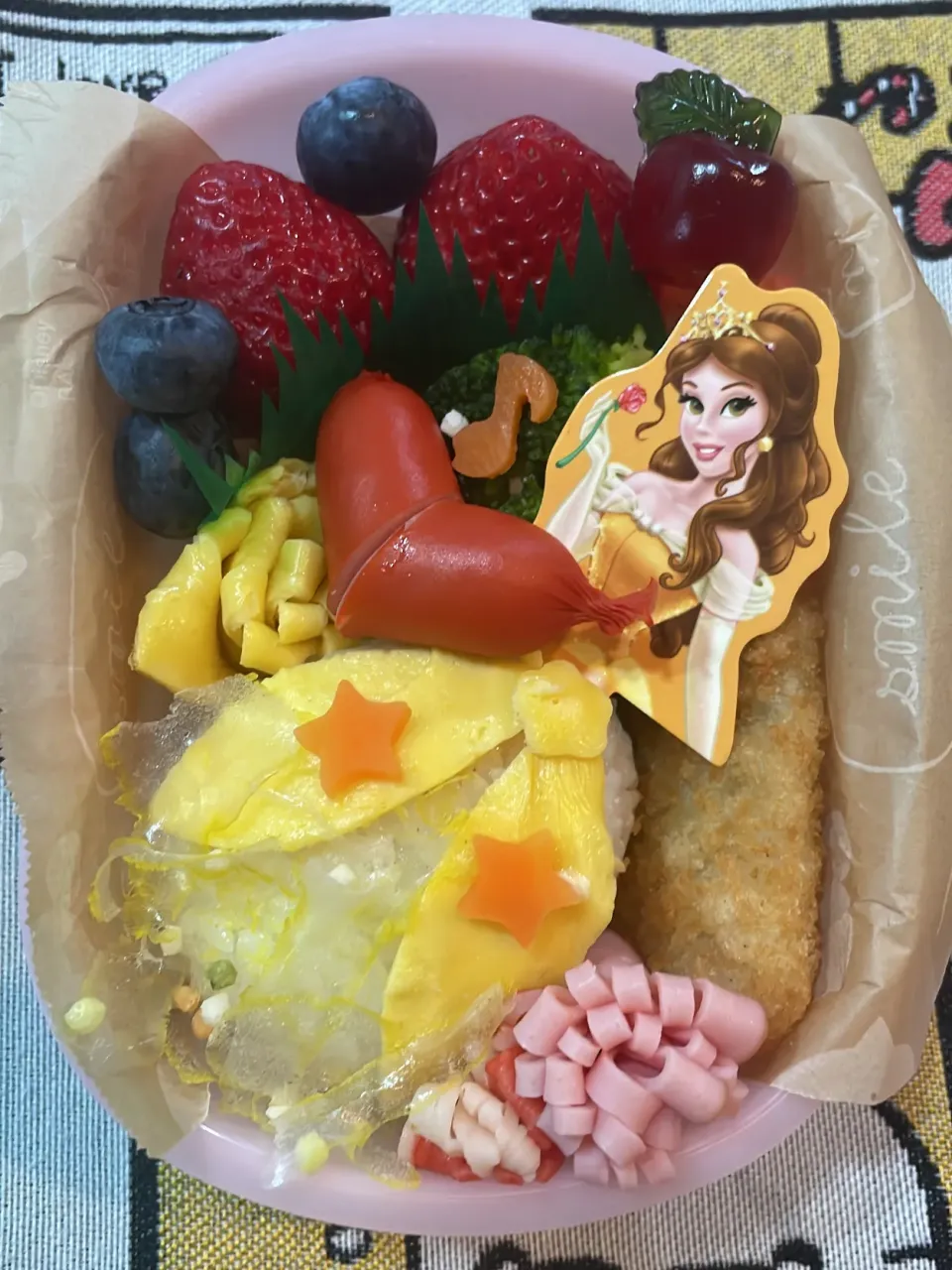 美女と野獣ベルのドレス弁当【キャラ弁】|リリさん