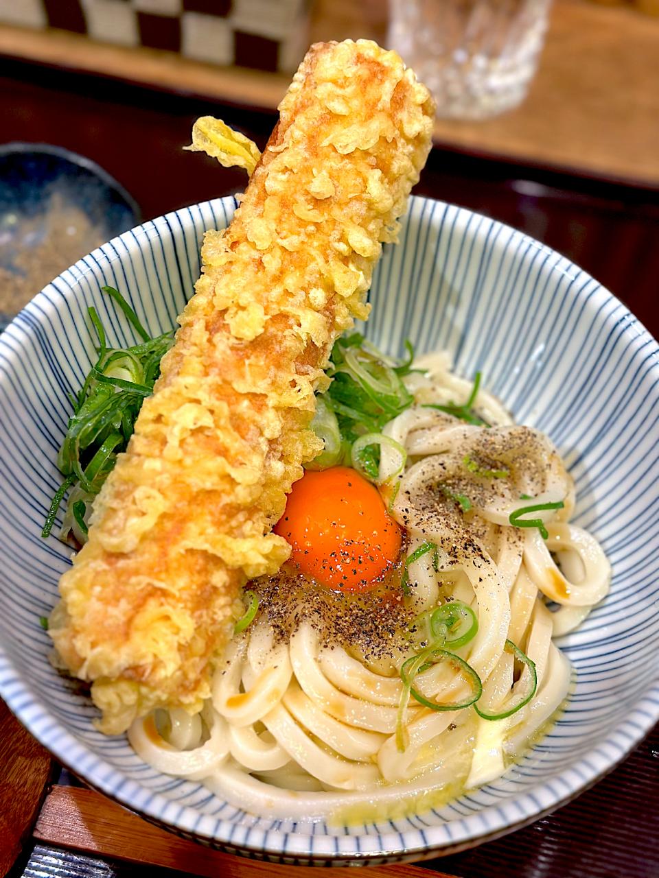 ちく天釜玉バターうどん