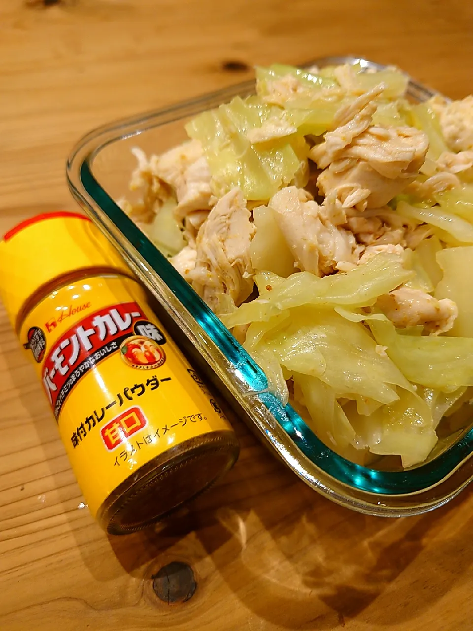 キャベツとささみのカレー味温サラダ|のこさん