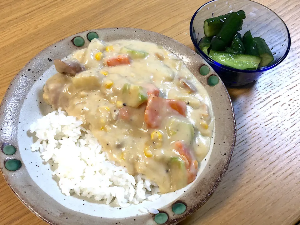 クリームシチューごはん🍚|さおりさん