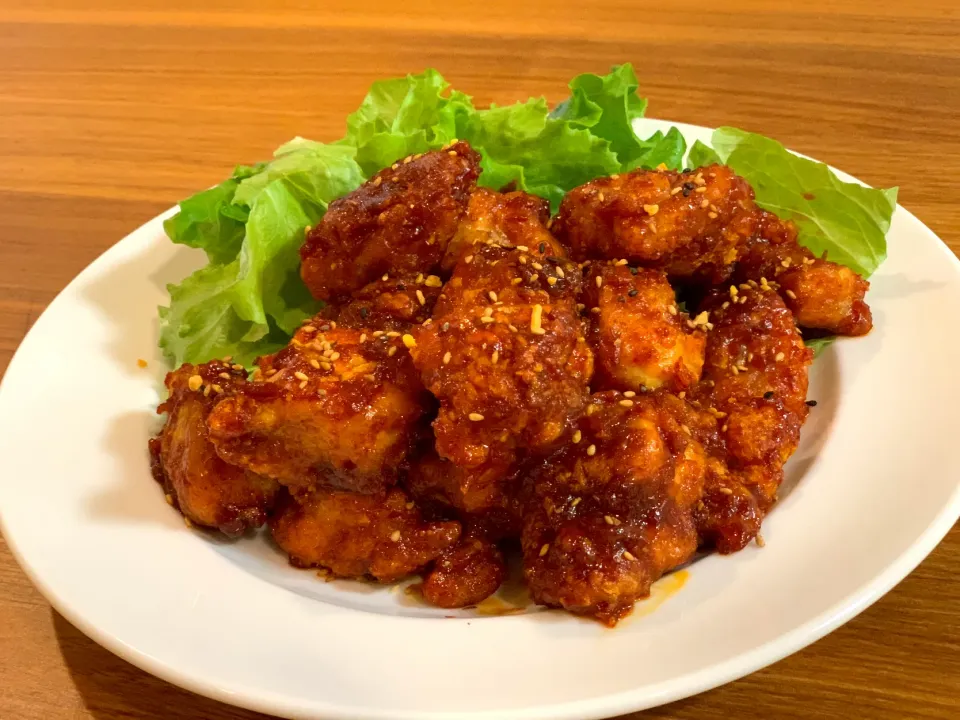 ヤンニョムチキン|ふくすけ食堂さん