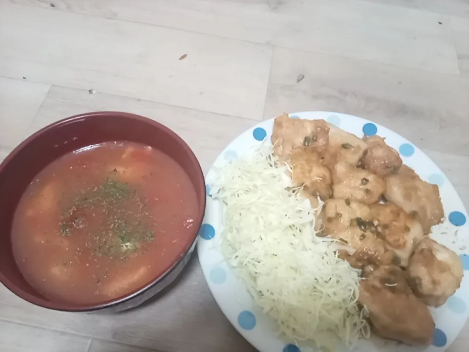 鶏肉のトマトスープ
鶏肉のにんにく醤油焼き|俊一さん