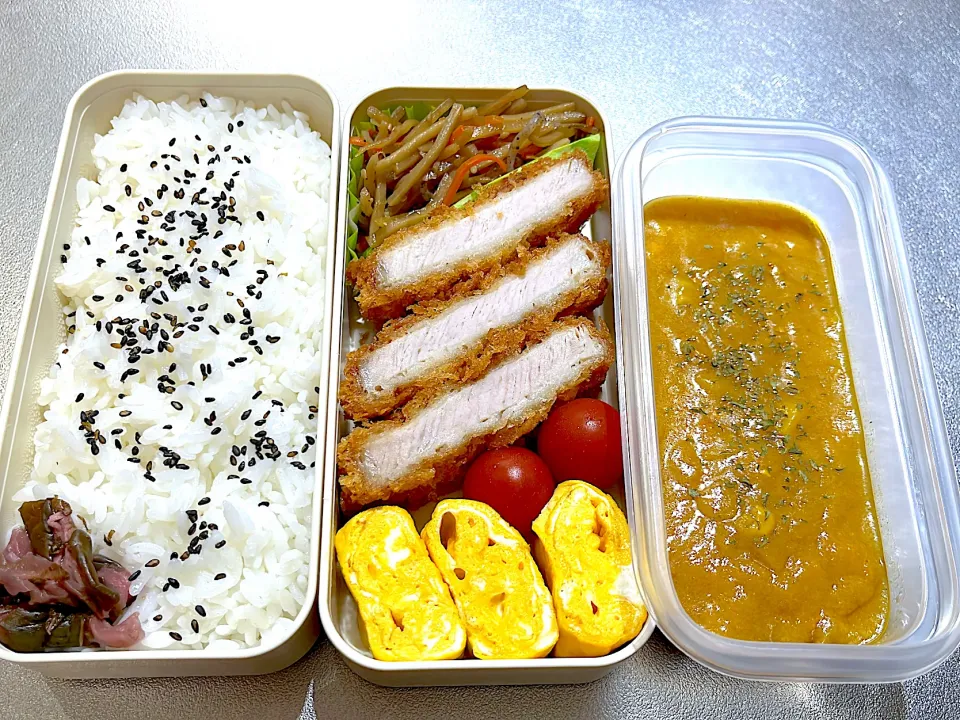 カツカレー弁当🍱|mirrorさん