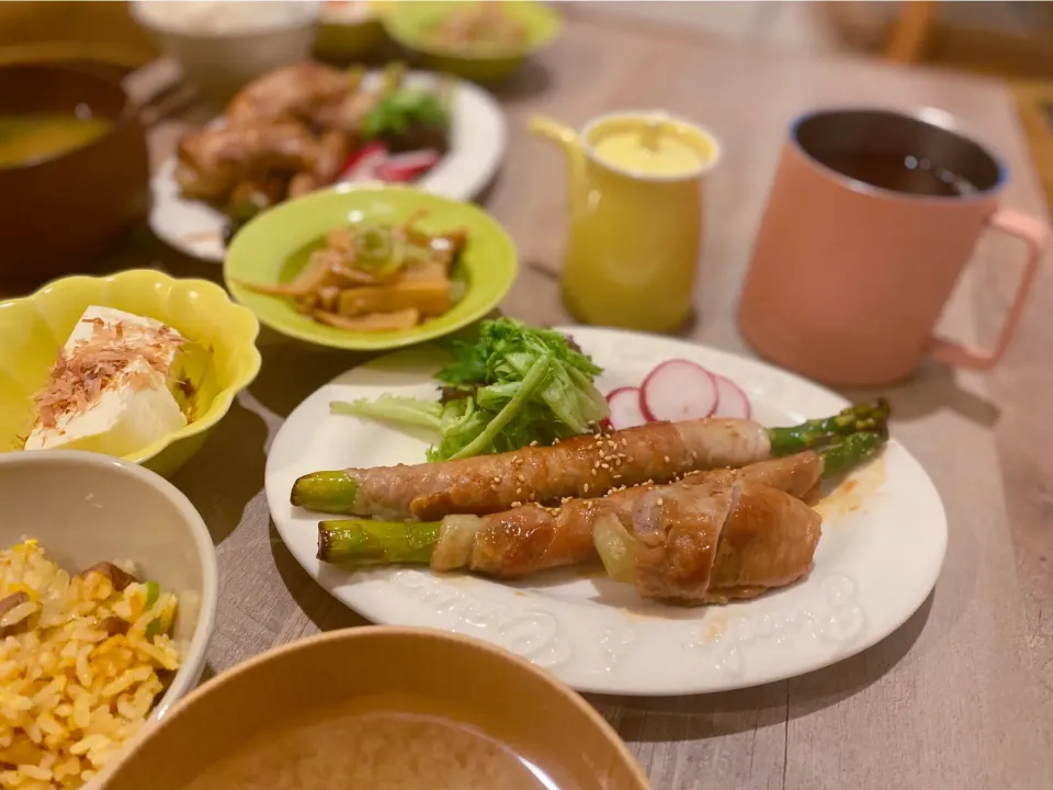 春野菜の肉巻き|はる꒰(๑´•.̫ • `๑)꒱さん