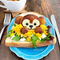 Snapdishの料理写真:ダッフィーのミモザトースト🍞|かおるさん