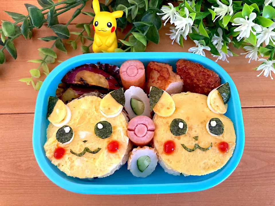 ＊ピカチュウ＊べびたん＊年少さん幼稚園お弁当＊|＊抹茶＊さん