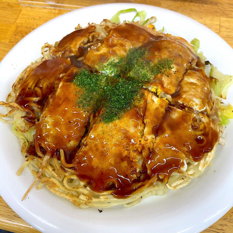 イカ天そば（肉玉入り）