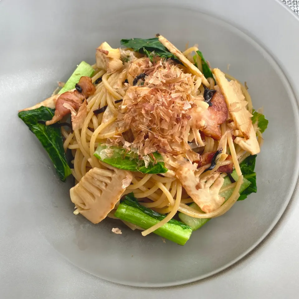 筍と昆布の土佐風パスタ|OLの気ままご飯🍽さん