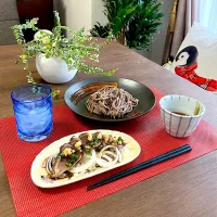 鰹のたたき、もり蕎麦、薩摩司ロック|pentarouさん