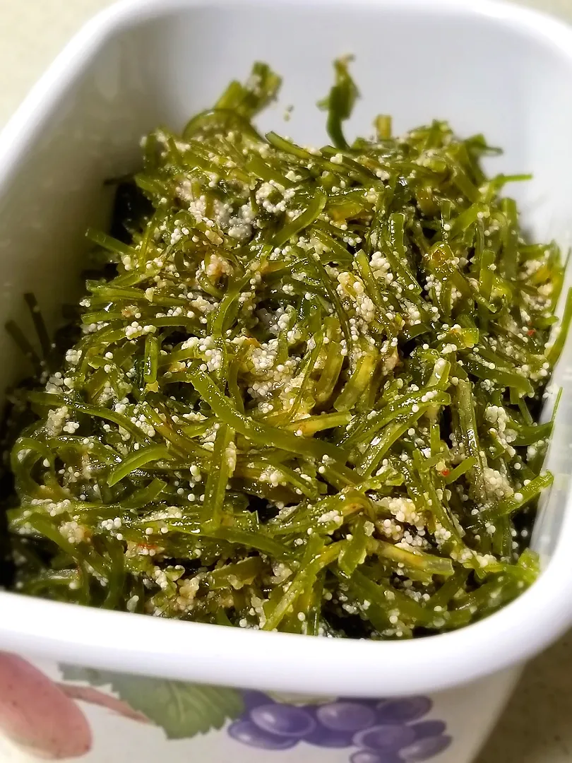 ぱんだのままんさんの料理 切り昆布の明太子炒め|ぱんだのままんさん