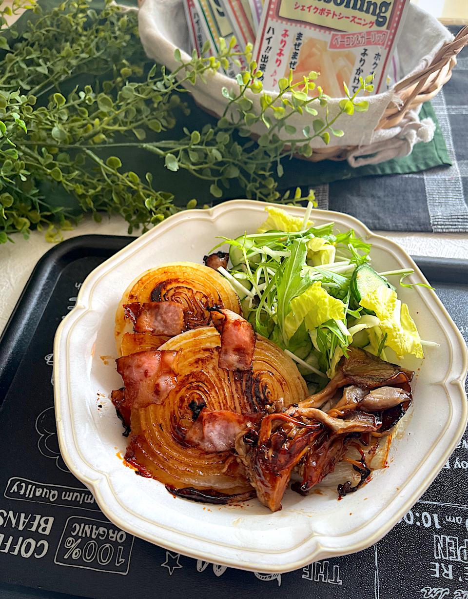 新玉ねぎのステーキ