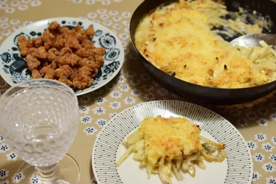 ヤンソンさんの誘惑と大豆のお肉の唐揚げ|うにんぱすさん